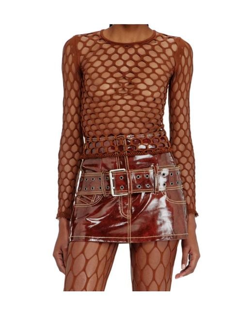 DIESEL Multicolor M-Zanda Open-Knit Top