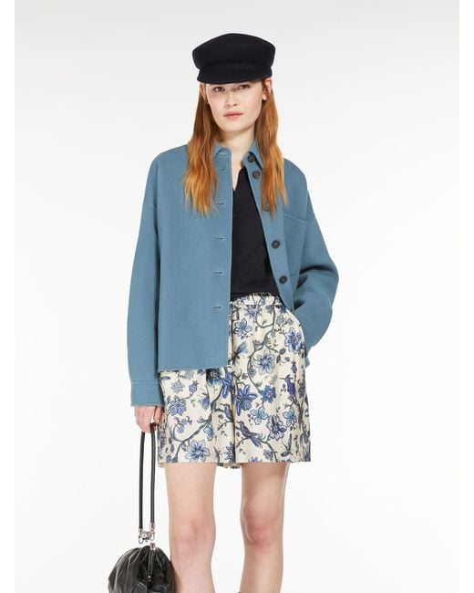 Weekend by Maxmara Blue Buttoned Long-Sleeved Jacket