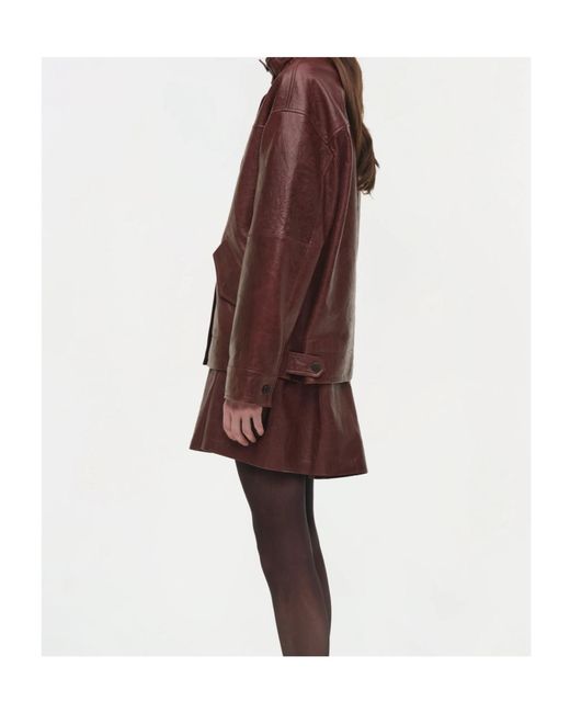 Jonathan Simkhai Brown Hartley Leather Jacket