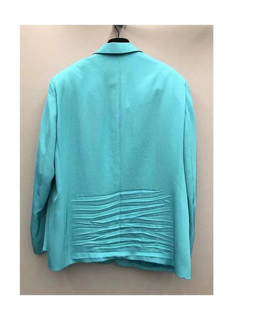 Balenciaga Blue Single-Breasted Blazer