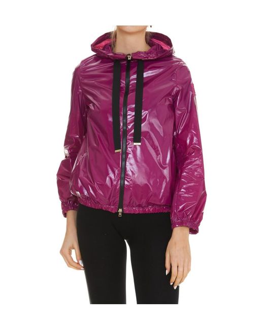 Herno Purple High-Shine Drawstring Jacket