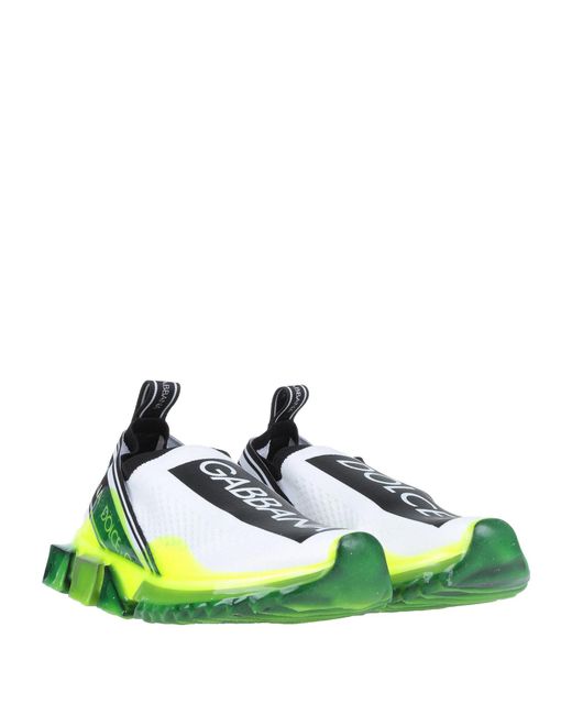 Dolce & Gabbana Green Color Block Sneakers