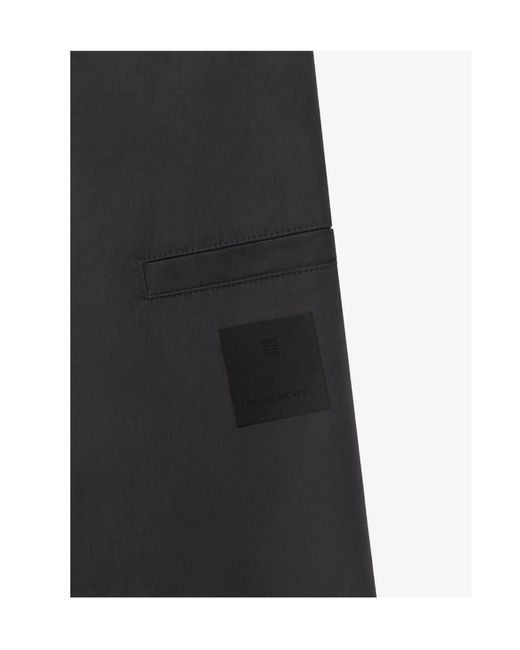 Givenchy Black Logo-Patch Chino Shorts for men