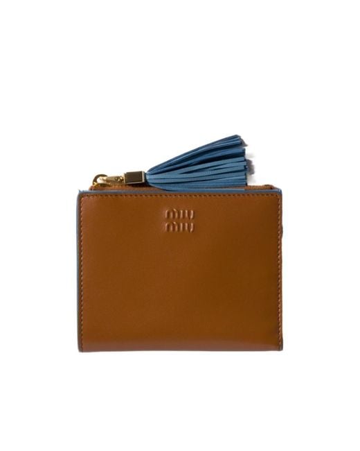Miu Miu Brown Small Bi-Fold Wallet