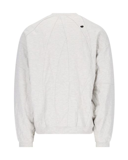 Adererror Gray Logo Round-Necked Sweater for men