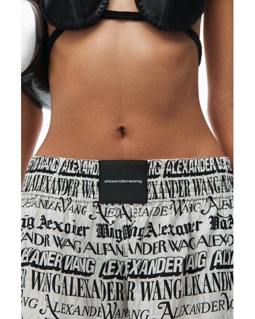 Alexander Wang Black Newspaper-Print Boxer Shorts