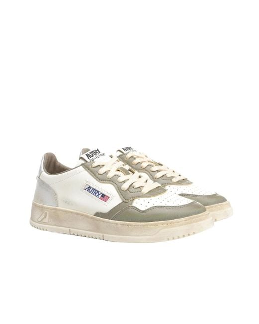 Autry Natural Medalist Super Vintage Low-Top Sneakers