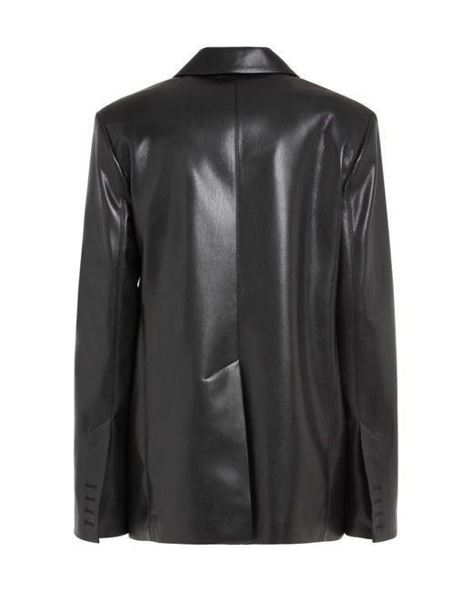 Nanushka Black Single-Breasted Long-Sleeved Jacket