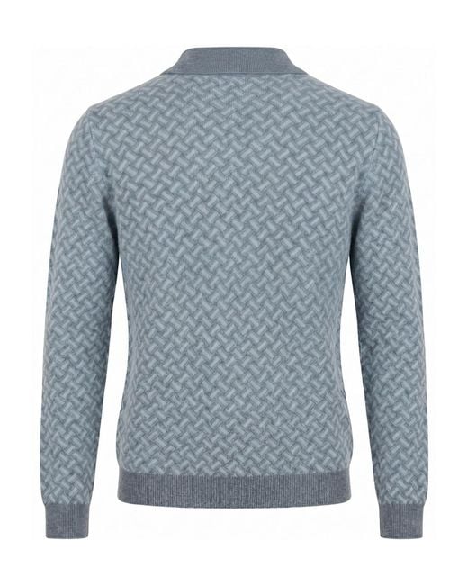 Drumohr Blue Long-Sleeved Sweater for men