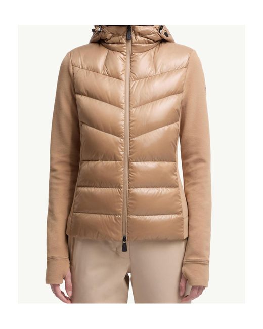 Moncler Natural Padded Zip-Up Hoodie