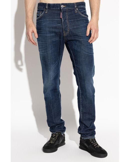DSquared² Blue Belt Loop Jeans for men
