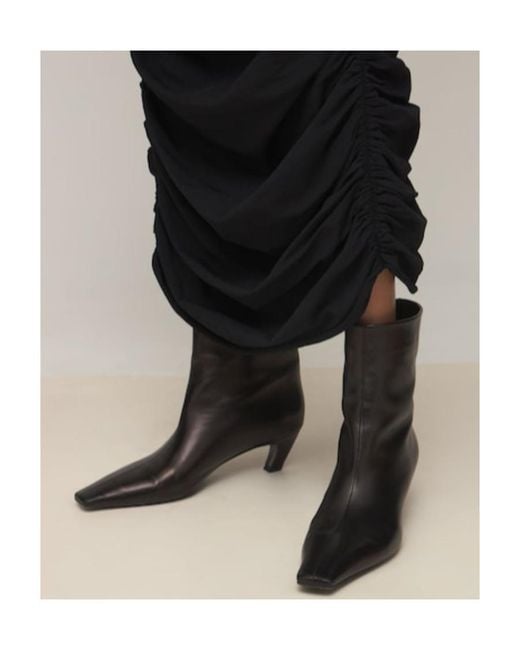 Khaite Black Pointy Boots