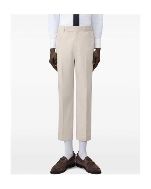 Thom Browne Gray Tapered Chino Trousers for men