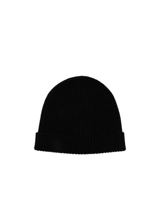 Rick Owens Black Knitted Beanie for men