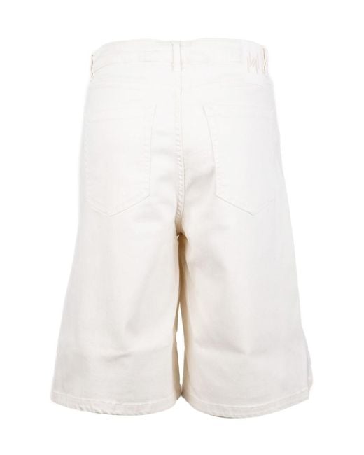 Marella White Drawstring Shorts