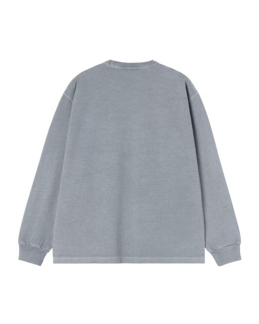 Carhartt Gray Pocket Long-Sleeved T-Shirt for men