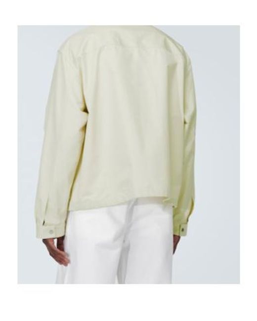 Jil Sander Natural Oversized Cotton Jacket for men
