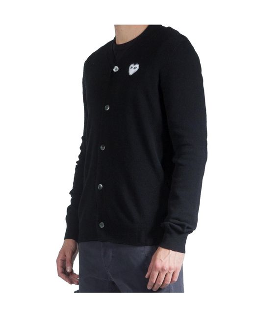 COMME DES GARÇONS PLAY Black Long-Sleeved Sweater for men