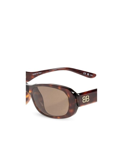 Balenciaga Multicolor Logo Rectangle Sunglasses for men