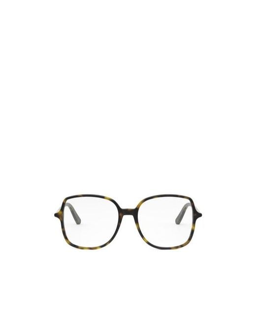Dior White Eyewear Square Frame Glasses