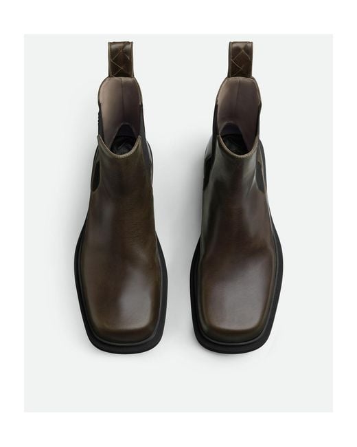 Bottega Veneta Black Ben Chelsea Square Toe Boots for men