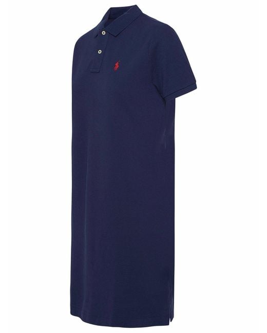 Polo Ralph Lauren Blue Logo Embroidered Polo Dress