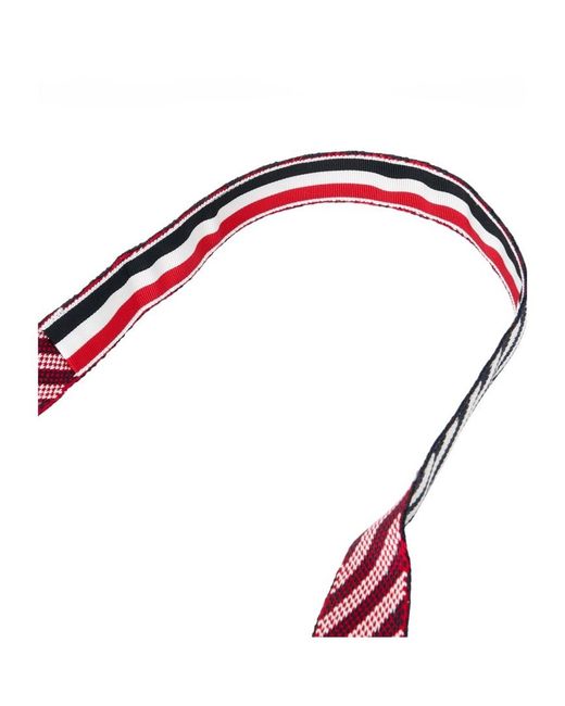 Thom Browne White Sailboat-Jacquard Pinstripe Tie for men