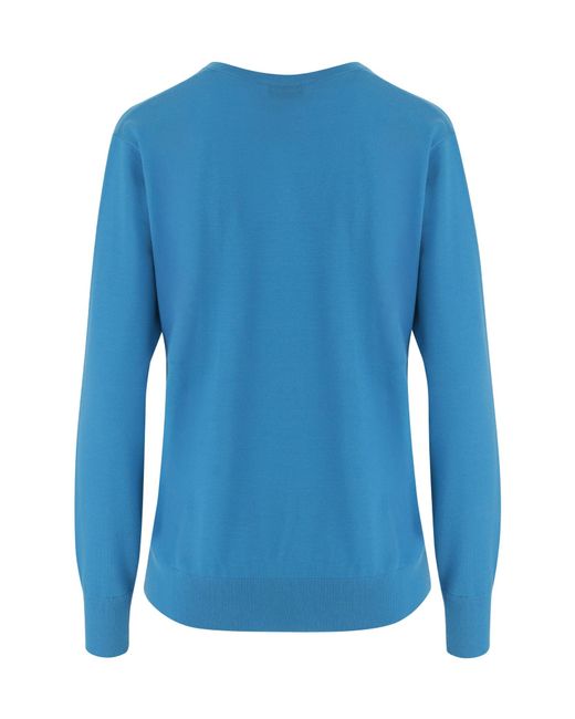 Dries Van Noten Blue Long-Sleeved Sweater