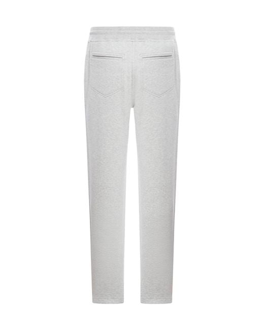 Brunello Cucinelli Gray Drawstring Straight Leg Track Pants for men
