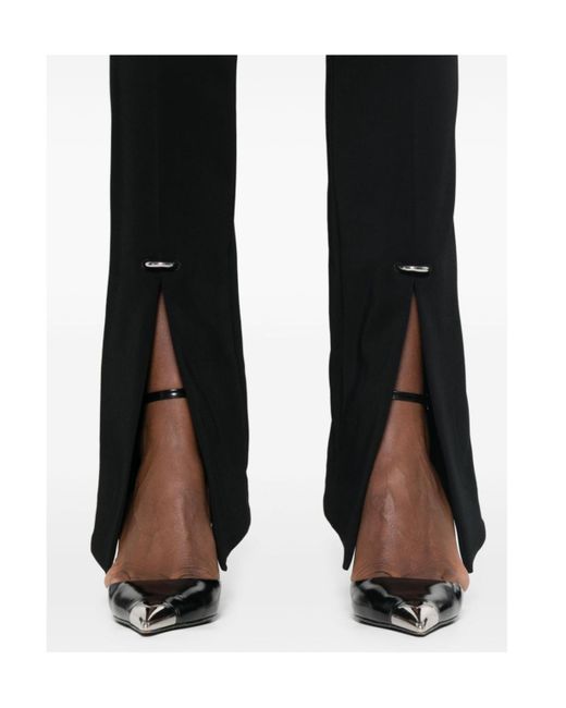Mugler Black Slit Casual Pants