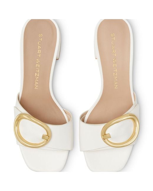 Stuart Weitzman Natural Benni 35 Slide Sandals