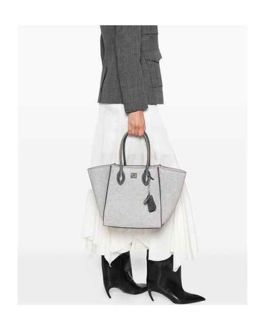 Ermanno Scervino Gray Medium Maggie Tote Bag