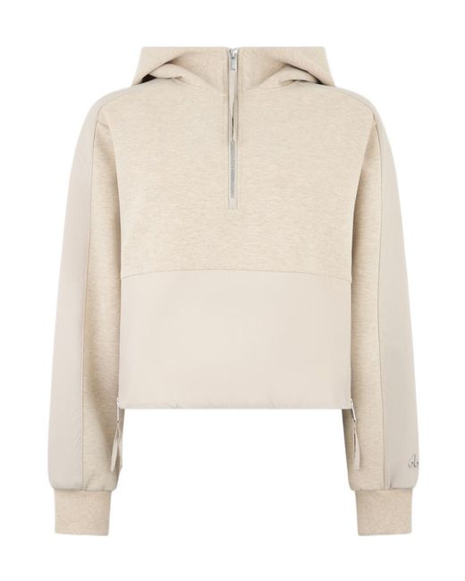 Moose Knuckles Natural Half-Zip Hoodie