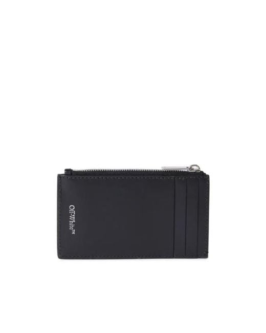 Off-White c/o Virgil Abloh Black Jitney Quote Zipped Card Holder
