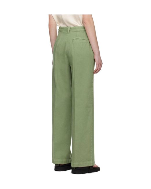 A.P.C. Green Khaki Tressie Trousers