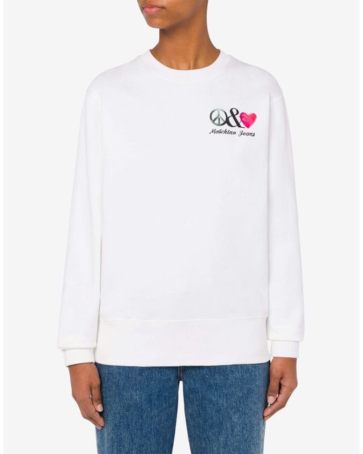 Moschino White Logo Sweater