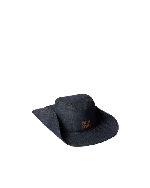 Miu Miu Blue Denim Cowboy Hat