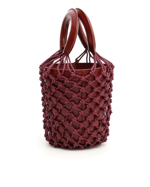 Staud Red Moreau Net Bucket Bag