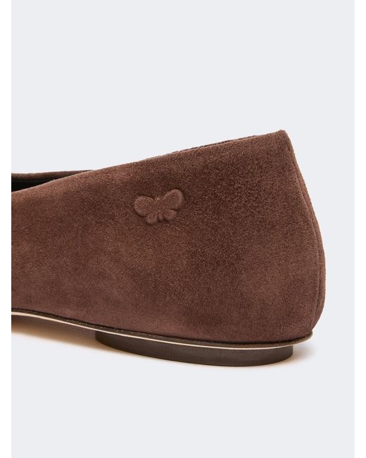 Weekend by Maxmara Brown Suede Ballerinas