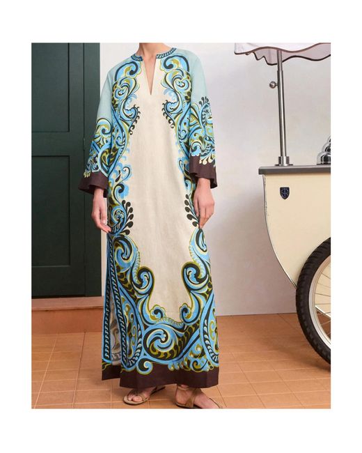 ALÉMAIS Blue Natalia Maxi Dress