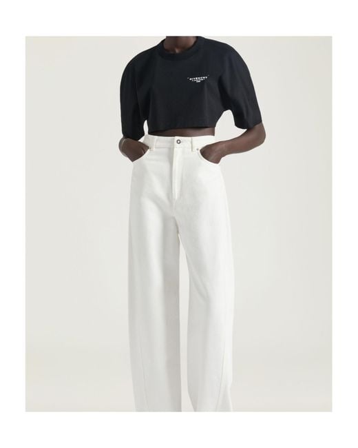 Givenchy Blue Cropped Fit T-Shirt