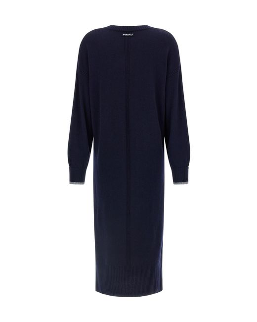 Pinko Blue Puerto Rico Knitted Midi Dress