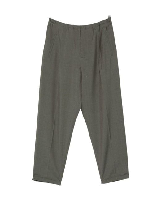 Magliano Gray Drawstring-Fastening Trousers for men