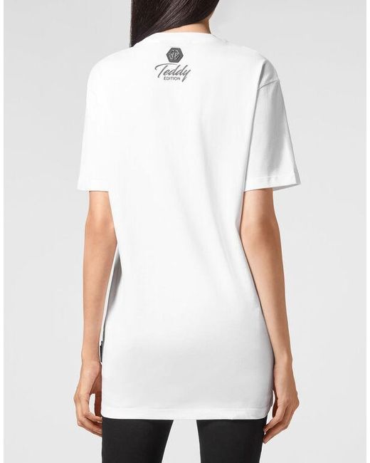 Philipp Plein White Logo Details T-Shirt