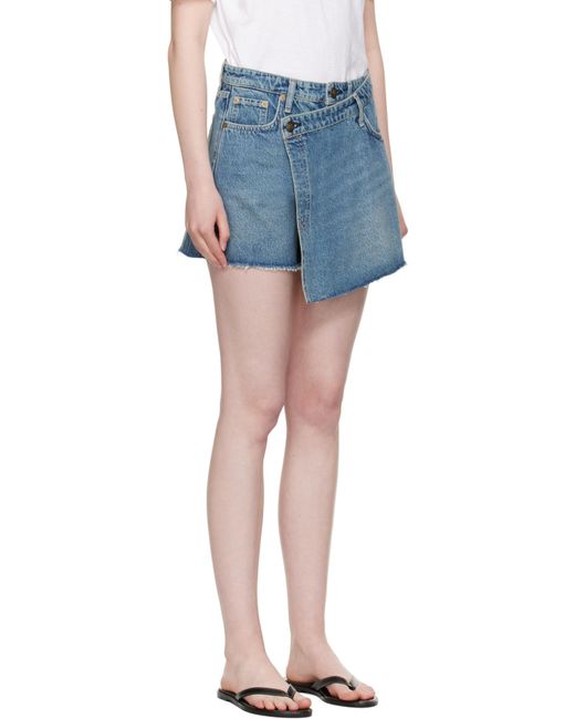 Rag & Bone Blue Belina Cotton Skort