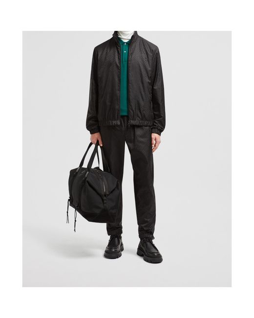 Moncler Black Vanoise Logo Patch Zip-Up Jacket for men