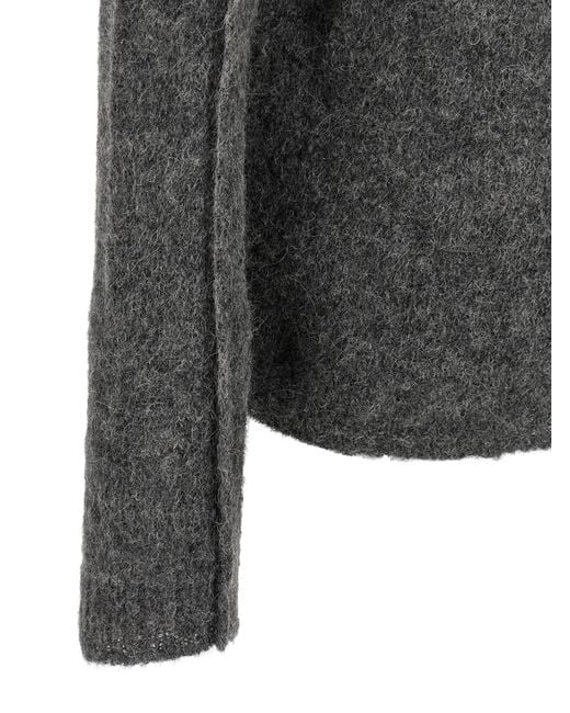 Thom Krom Gray Hooded Sweater for men