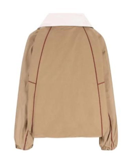 Brunello Cucinelli Natural Long-Sleeved Zip-Up Jacket