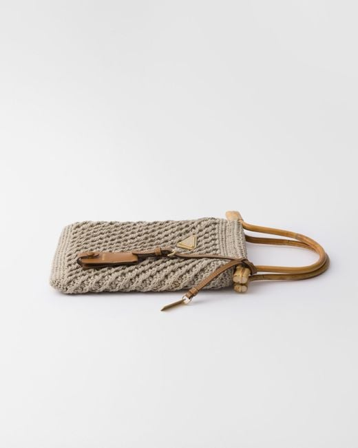 Prada Brown Cotton Crochet Mini-Handbag