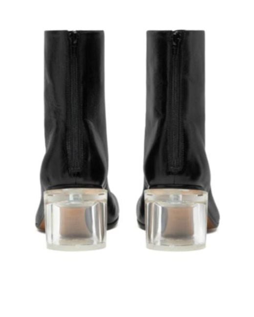 MM6 by Maison Margiela Black Anatomic Ankle Boots